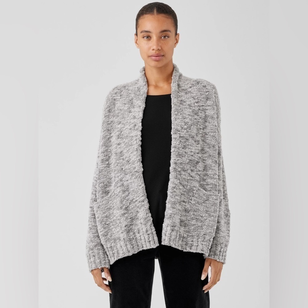 Like New - Eileen Fisher - Wool Slub Cardigan - size SP - Moon